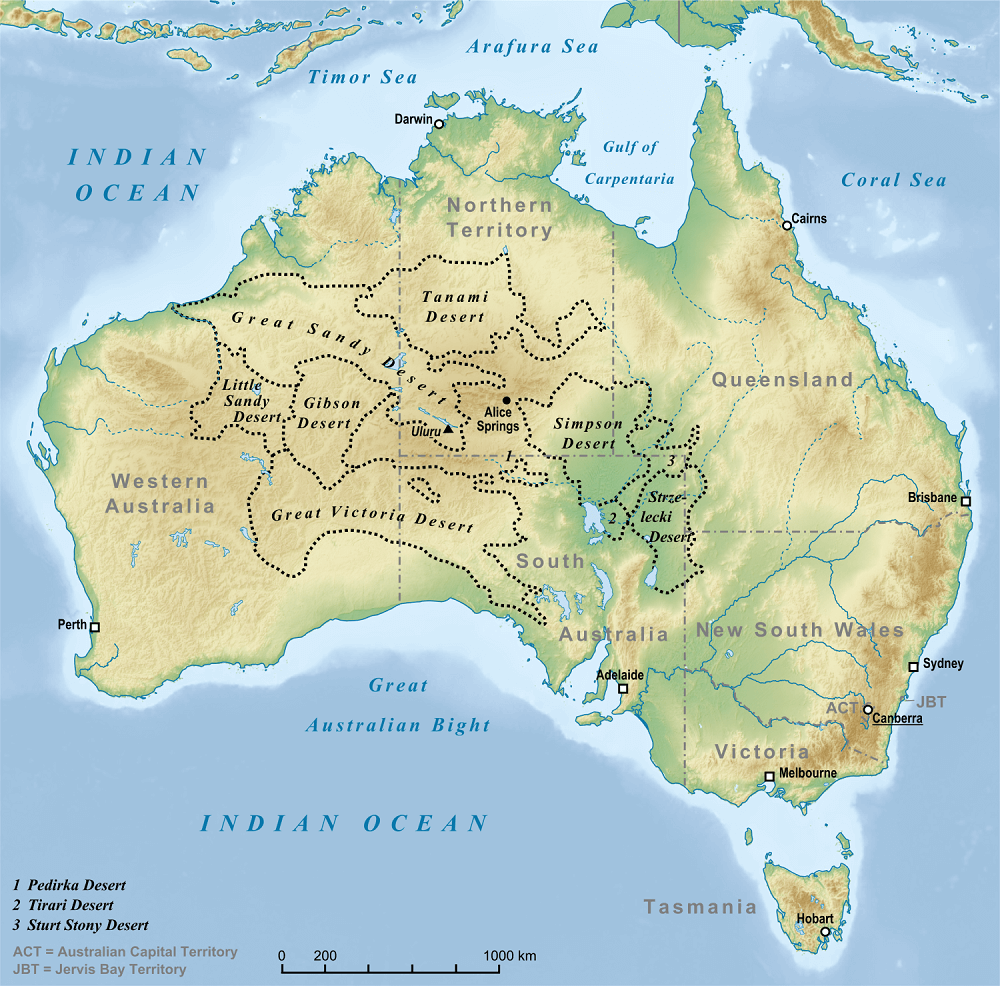 خريطة استراليا بالعربي