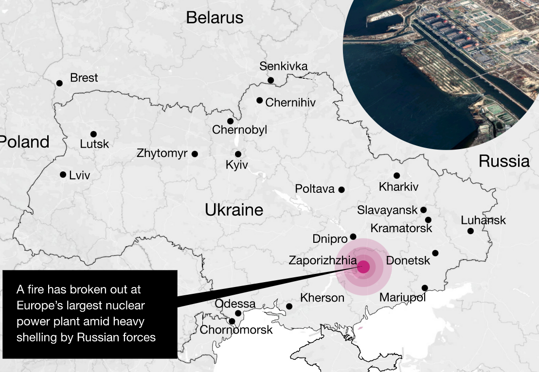 روسيا تسيطر على أكبر محطة نووية أوروبية في أوكرانيا