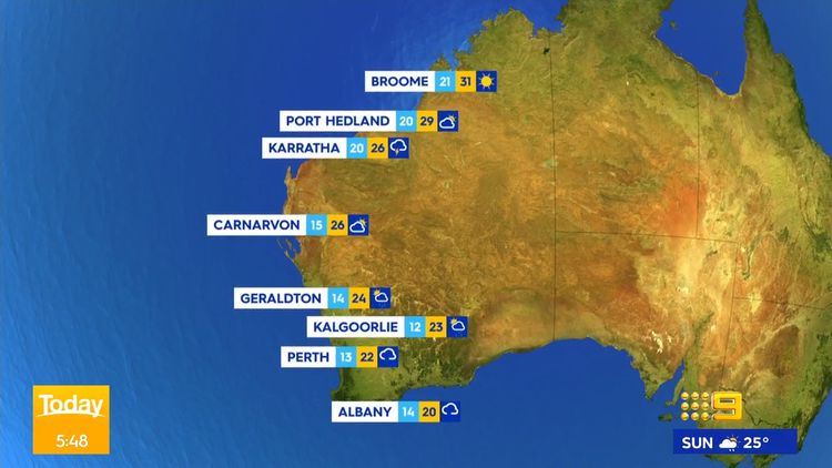جولة حول الطقس في جميع أنحاء أستراليا هذا الصباح