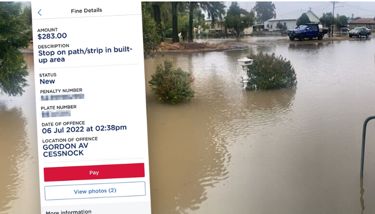 تغريم عائلة بـ 283$ أثناء فيضانات نيو ساوث ويلز لمحاولة حماية سيارتهم