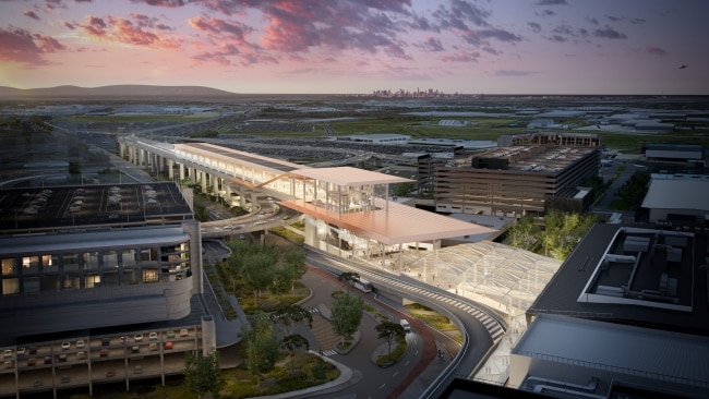 قرار إنشاء محطة مرتفعة في مطار ملبورن كجزء من خط سكة حديد جديد