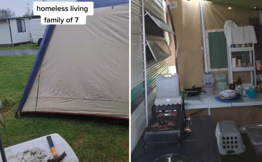 أزمة السكن عائلة من 7 أفراد تعيش في خيمة في انتظار الحصول على مأوى